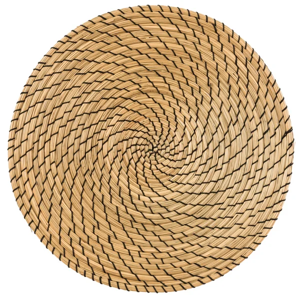手作り籐マット表面のトップ ビュー — ストック写真