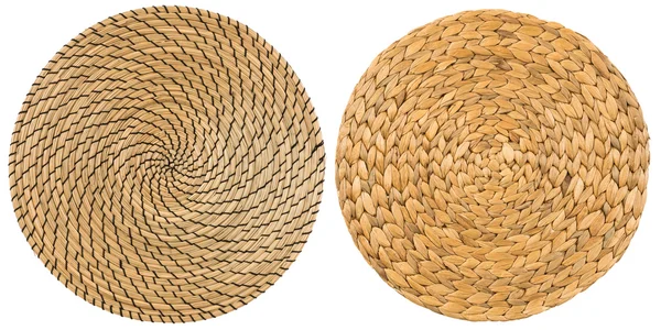 Top view of  handmade wicker placemat surface — Stock Photo, Image