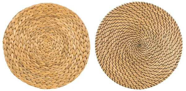 Top view of  handmade wicker placemat surface — Stock Photo, Image