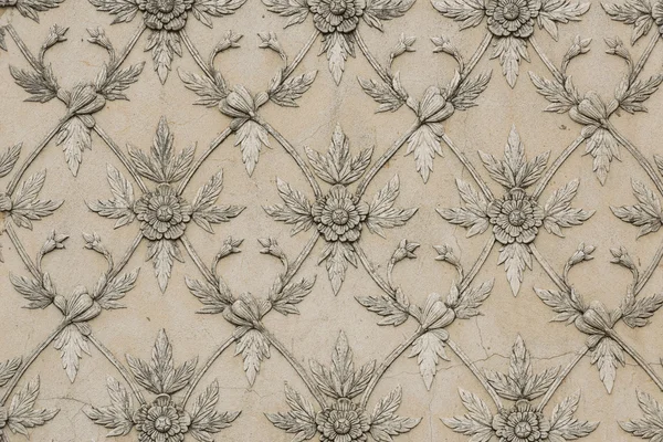 Flower shape line of old stucco work — Stock Photo, Image