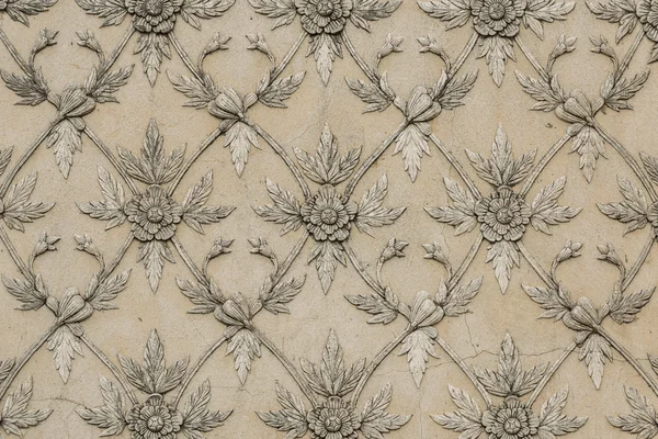 Flower shape line of old stucco work — Stock Photo, Image