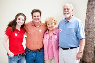 Election Day - Family Votes clipart