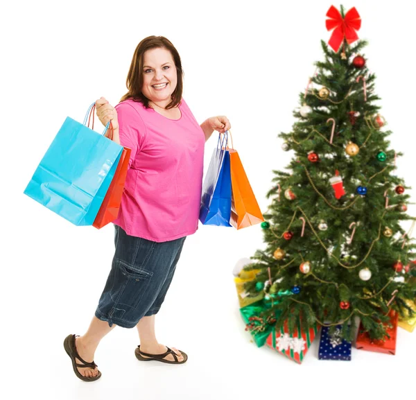 Boże Narodzenie rokowań Shopper — Zdjęcie stockowe