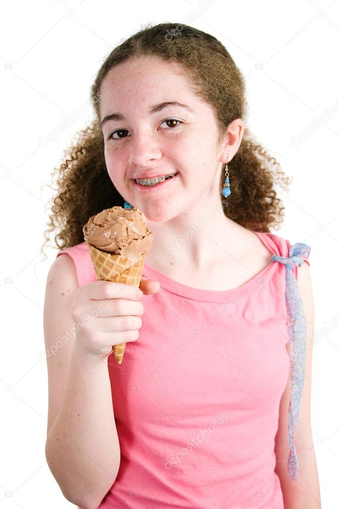 Young Girl With Ice Cream Cone