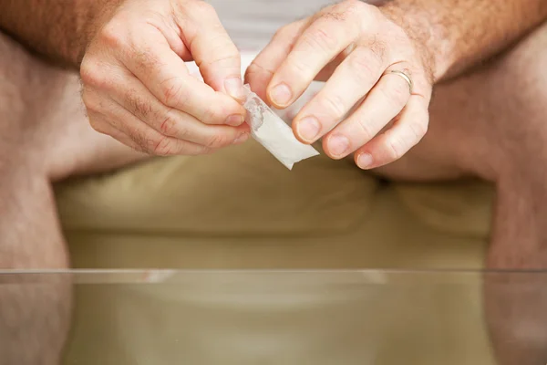 Bolsa de gramo de cocaína Imágenes de stock libres de derechos