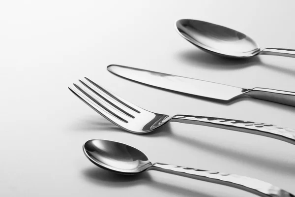 设置与叉、 刀和勺餐具 — 图库照片
