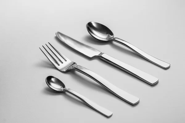 设置与叉、 刀和勺餐具 — 图库照片