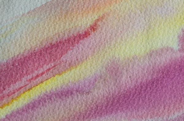 Hires close up water color painting on watercolor paper texture — Stock Photo, Image