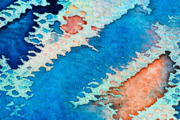 Hires close up water color painting on watercolor paper texture — Stock Photo, Image