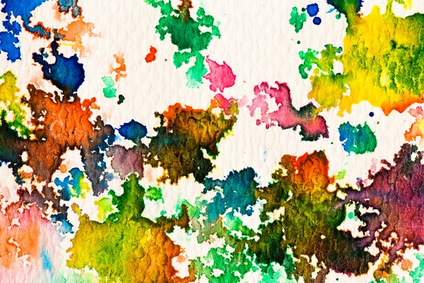 Hires close up water color painting on watercolor paper texture — Stock Photo, Image