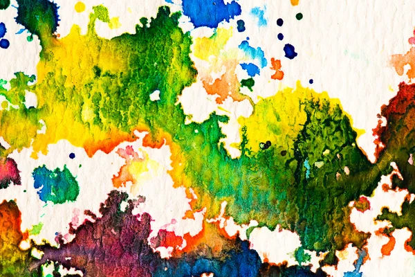 Hires close up water color painting on watercolor paper texture — Stock Photo, Image