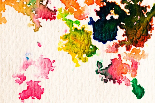 Hires close up water color painting on watercolor paper texture — Stock Photo, Image