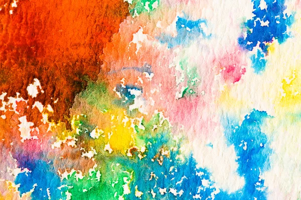 Hires közelről víz színű festés akvarell papír textúra — Stock Fotó