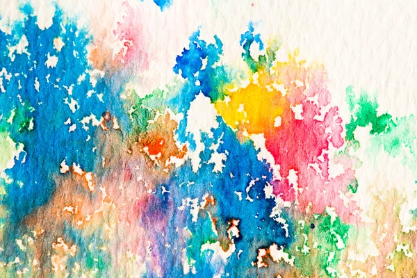 Hires close up water color painting on watercolor paper texture — Stock Photo, Image