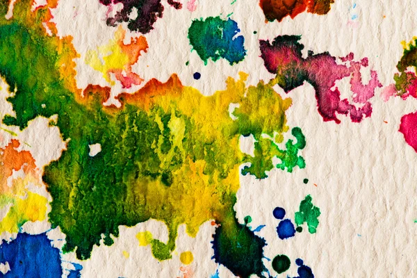 Hires close up water color painting on watercolor paper texture — Stock Photo, Image