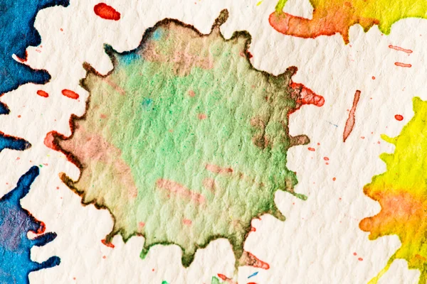 Hires close up water color painting on watercolor paper texture — Stock Photo, Image