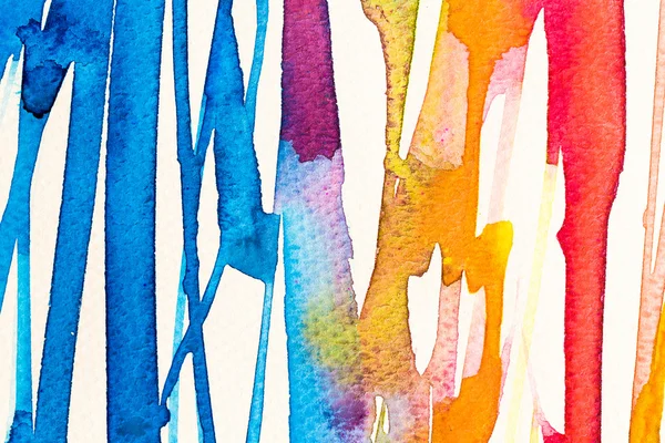 수채화 용지 질감에 물 색깔 그림 가까이 채용 — 스톡 사진