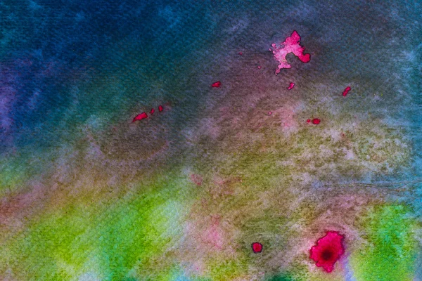Hires close up water color painting on watercolor paper texture — Stock Photo, Image