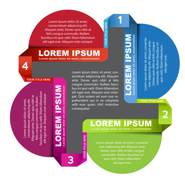 Abstracte kleurenschema met vier stappen — Stockvector