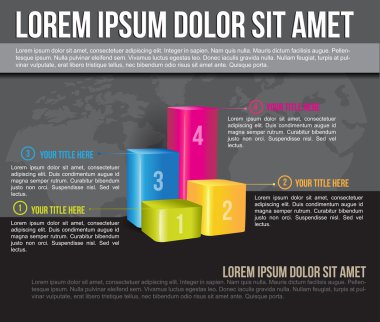 dört düzey grafik ile vektör iş arka