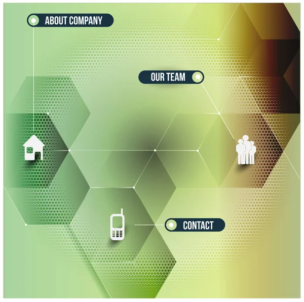 Design astratto dell'infografica vettoriale con cubi e icona aziendale — Vettoriale Stock