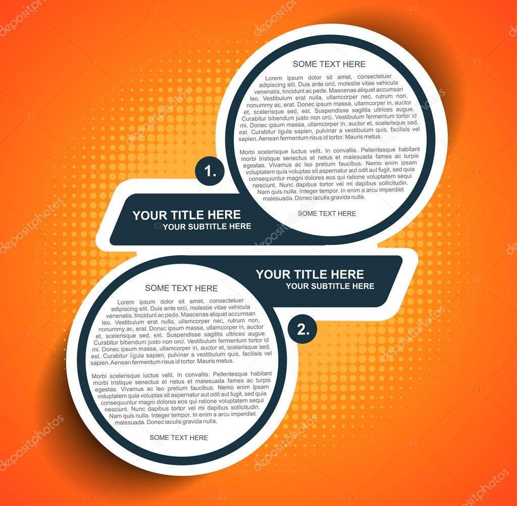 Vector background diagram with two steps
