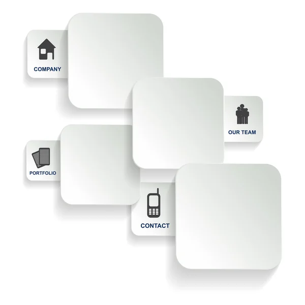 Weißer Hintergrund mit vier Karten des Unternehmens — Stockfoto