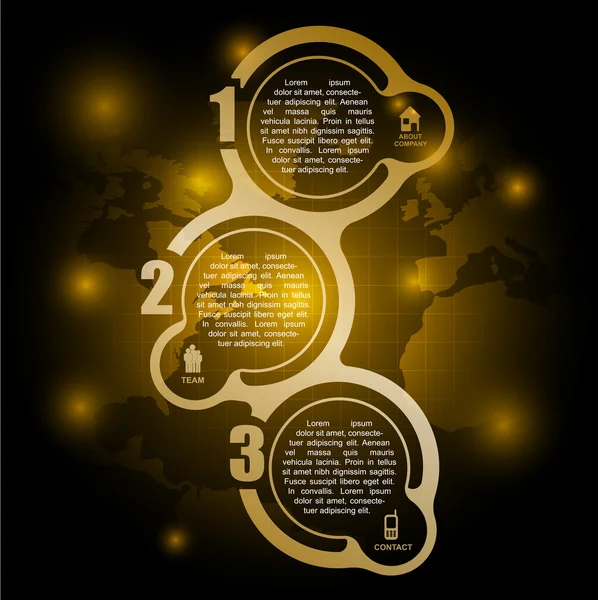 Κίτρινο διάνυσμα φόντο με επιχείρηση infographics για το co — Διανυσματικό Αρχείο