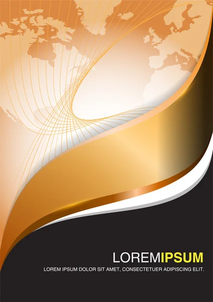 Brochure di lusso Bronze design vettoriale aziendale . — Vettoriale Stock