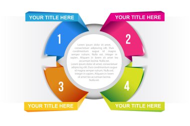 Infographic için vektör daire grafiği