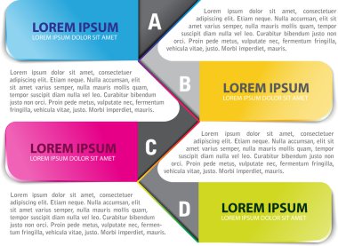 Abcd adımlarla vektör arka plan