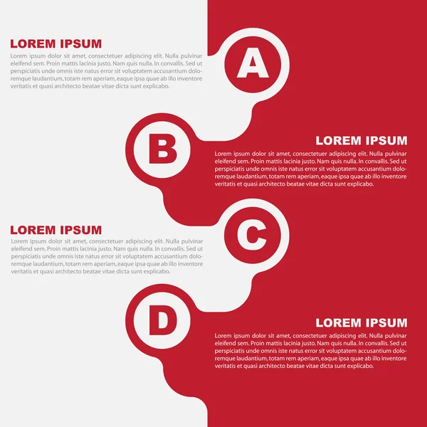 Fundo vetorial com etapas A B C D esquema de progresso abstrato —  Vetores de Stock