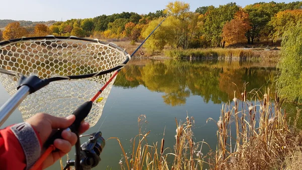 Pesca Para Spinning Río — Foto de Stock