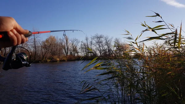 Fishing Spinning River — Stock Photo, Image