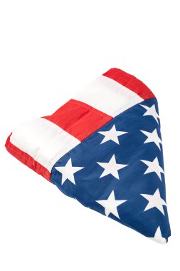Beyaz arkaplanda Amerikan bayrağı.