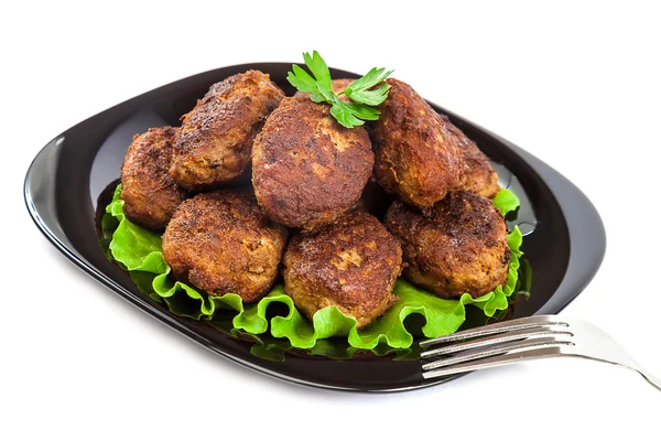 Meat balls on white background. — Stock Photo, Image