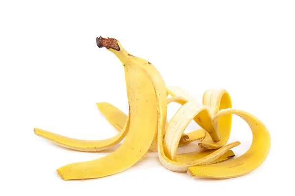 Banana peel on a white background. — Stock Photo, Image