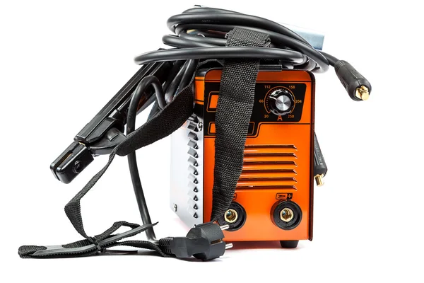 Welding machine with wires on white. — Stock Photo, Image