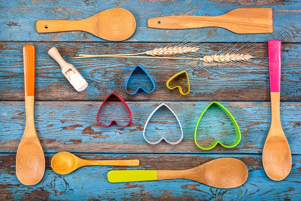 Conjunto de utensílios de cozinha. Acessórios para cozinhar . — Fotografia de Stock