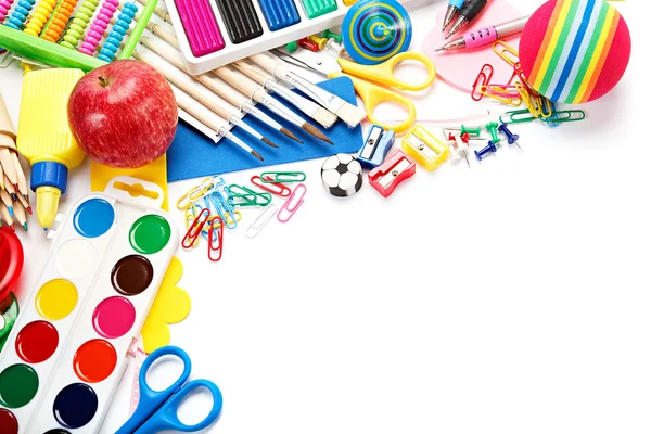 Materiale scolastico e per ufficio. Ritorno a scuola . — Foto Stock