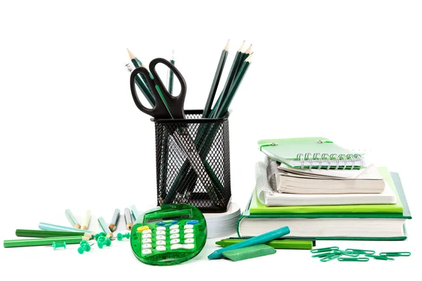 Office and school accessories. Back to school. — Stock Photo, Image