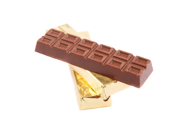 Tavoletta di cioccolato su sfondo bianco — Foto Stock