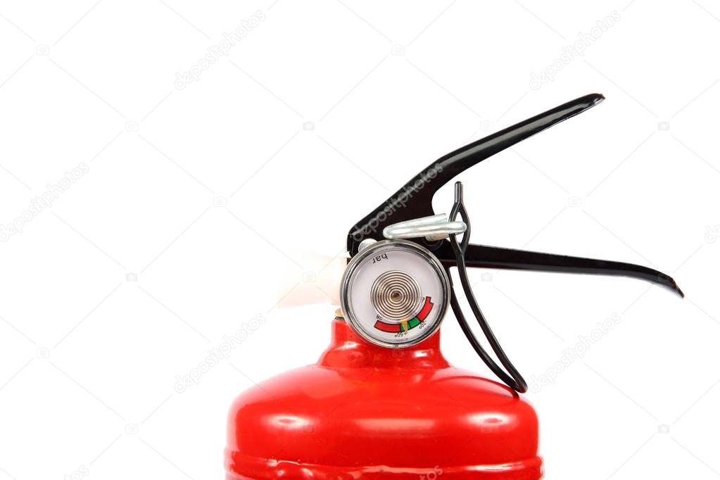 Fire extinguisher isolated on a white background.