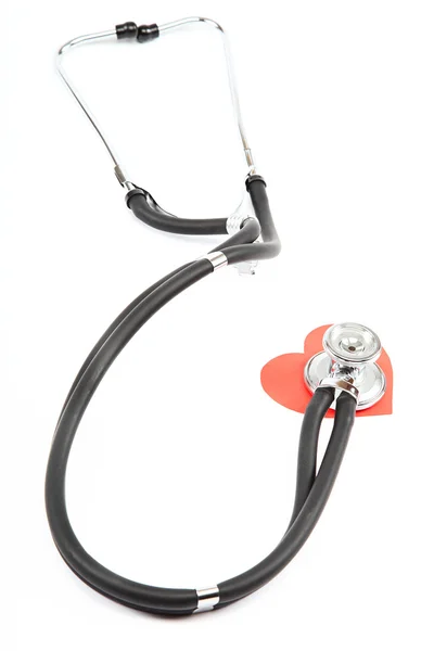 Medical stethoscope on a white background. — Stock Photo, Image