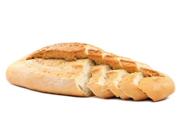 Brot isoliert auf weißem Hintergrund. — Stockfoto