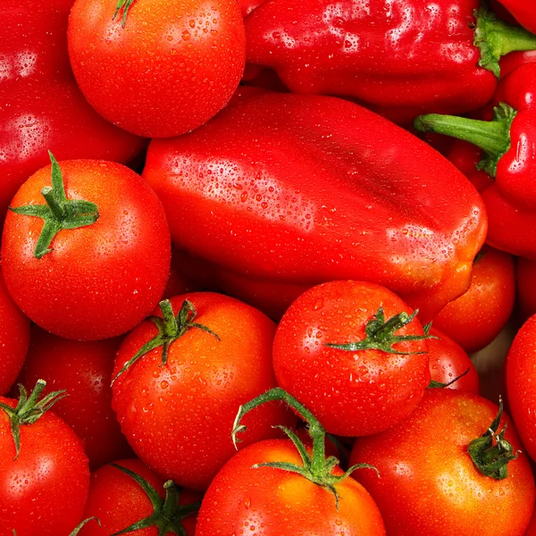 Pomodori, cetrioli e peperoni . — Foto Stock