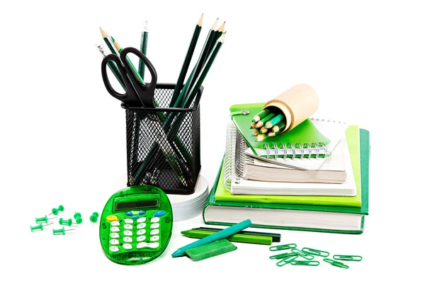Office and student accessories. Back to school concept. — Stock Photo, Image