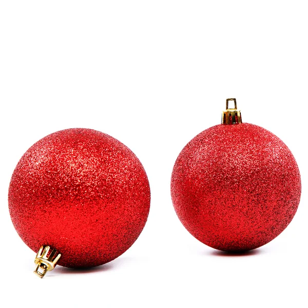 Kerstballen geïsoleerd op een witte achtergrond. — Stockfoto