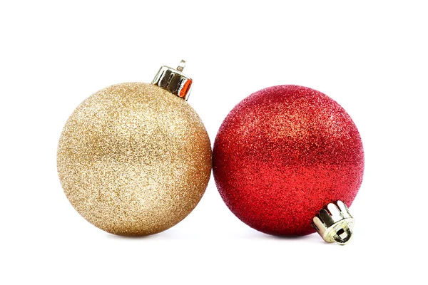 Bolas de Natal isolado em um fundo branco. — Fotografia de Stock