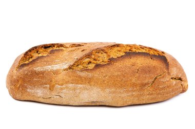 ekmek beyaz arkaplanda izole edildi.